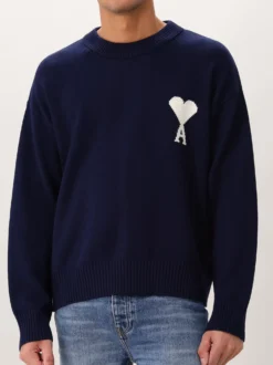 AMI Paris Gebreide Trui Blauw