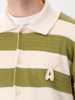 AMI Paris Gebreide Trui Groen Cardigan ADC Shirt
