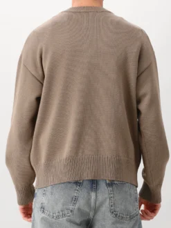 Ami Paris Gebreid Vest Bruin ADC