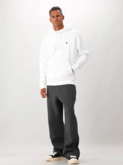 AMI Paris Hoodie Wit Molleton ADC