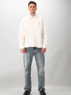 AMI Paris Overhemd Beige Colored Cotton Twill ADC