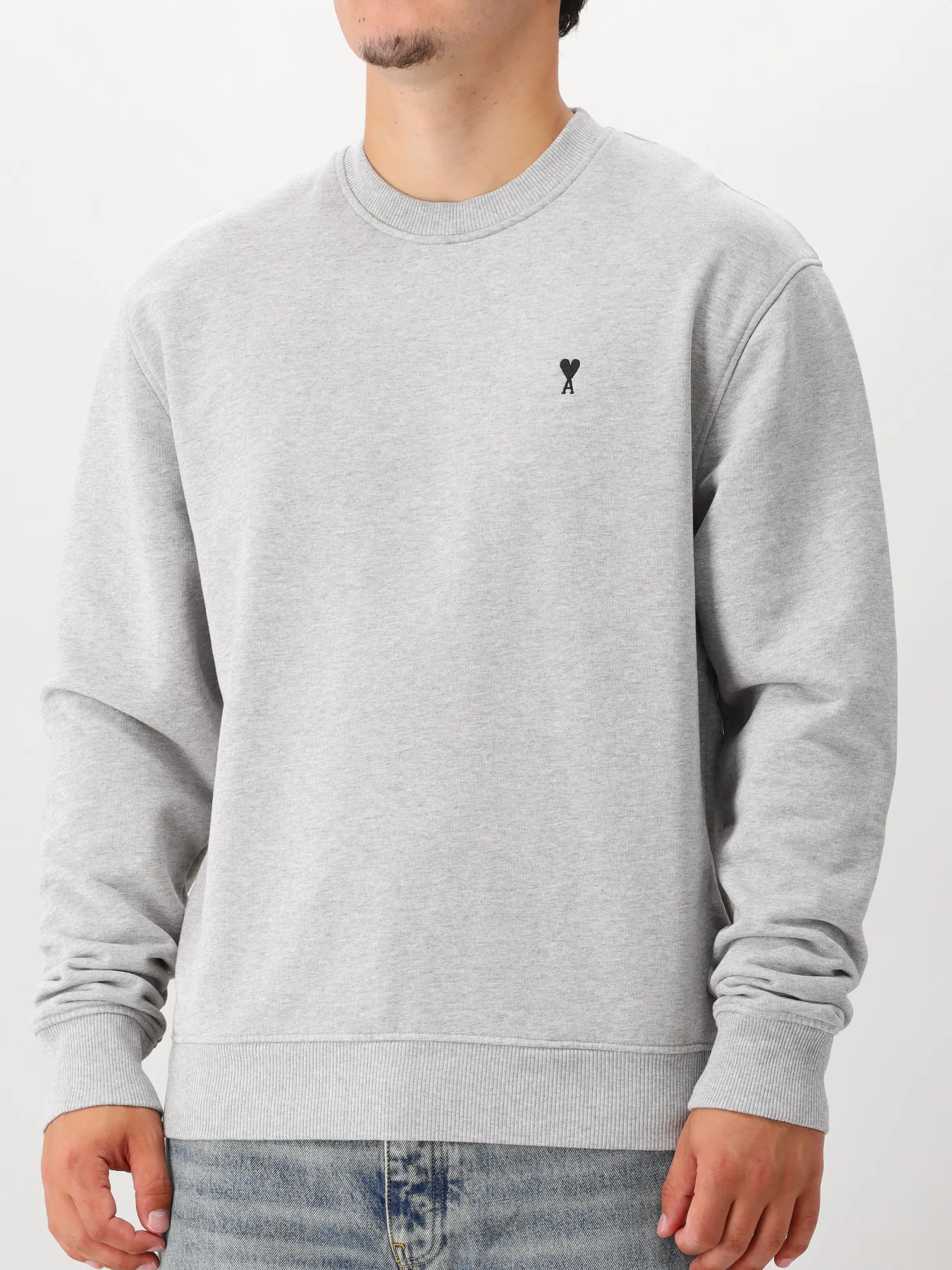 AMI Paris Sweater Grijs ADC Molleton