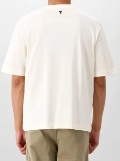 AMI Paris T-Shirt Beige Heritage Print