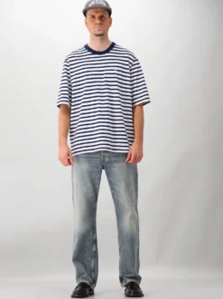 AMI Paris T-Shirt Blauw Mariniere