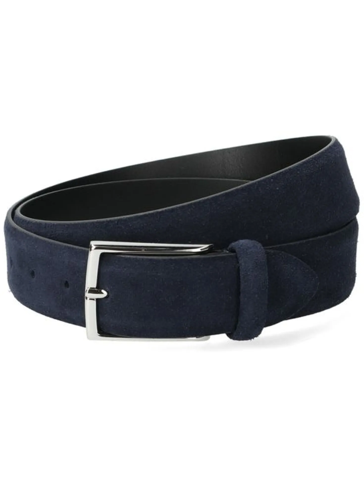 Anderson's Riem Blauw Leather Suede