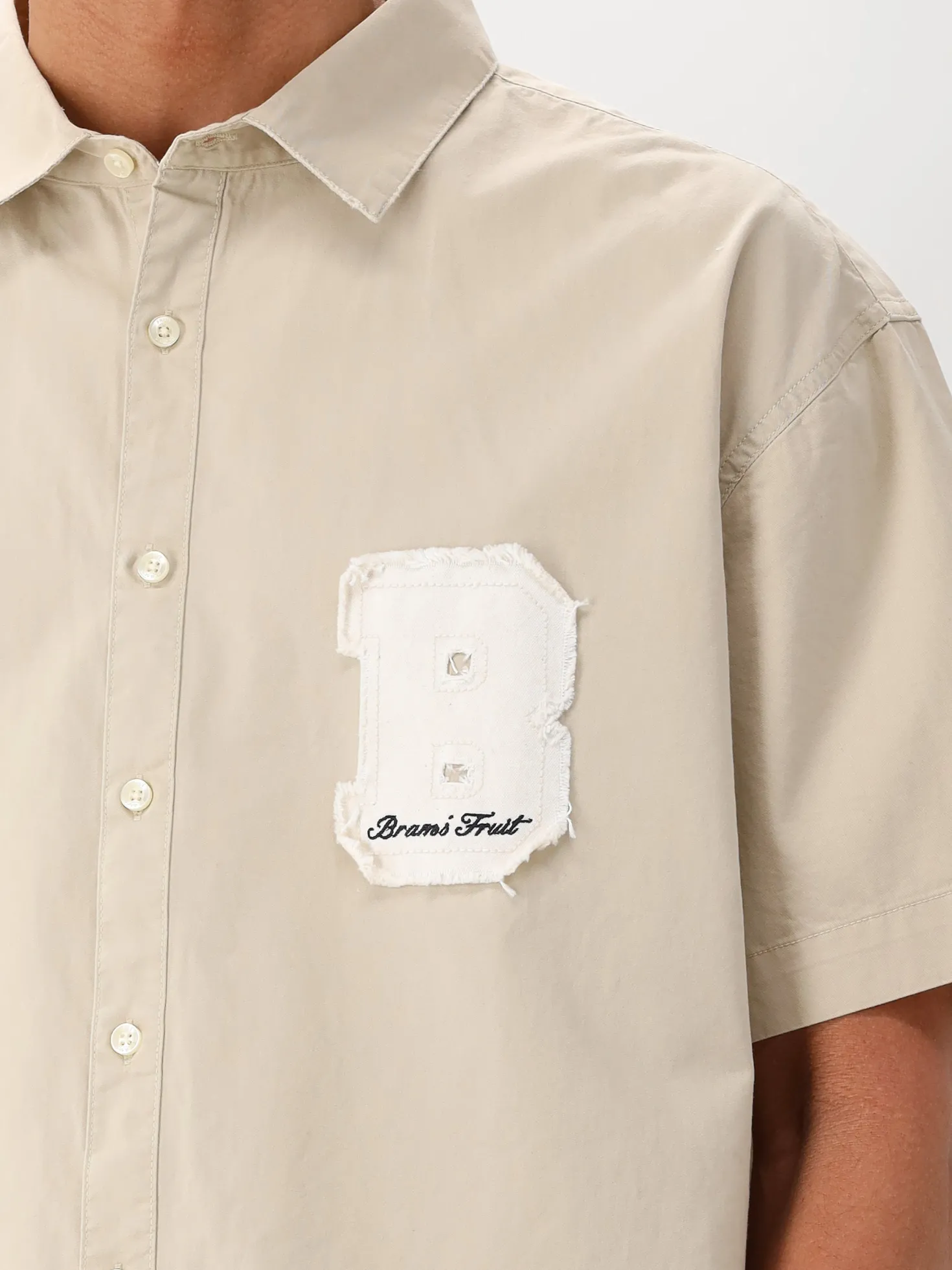 Bram's Fruit Shortsleeve Overhemd Beige