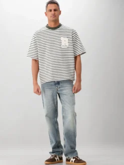 Bram's Fruit T-Shirt Groen Varsity Striped