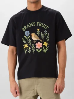 Bram's Fruit T-Shirt Zwart Robin