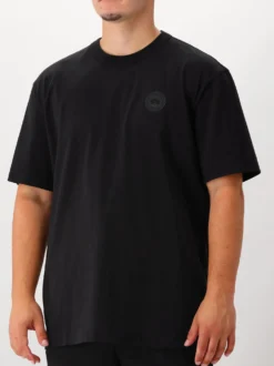 Canada Goose T-shirt Zwart Gladstone Embroidered Disc Noir