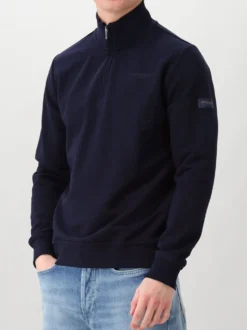 Cavallaro Sweater Blauw Half Zip