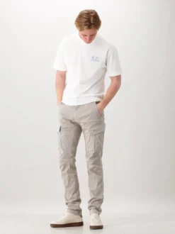 CP Company Broek Grijs Stretch Sateen Ergonomic Cargo Pants