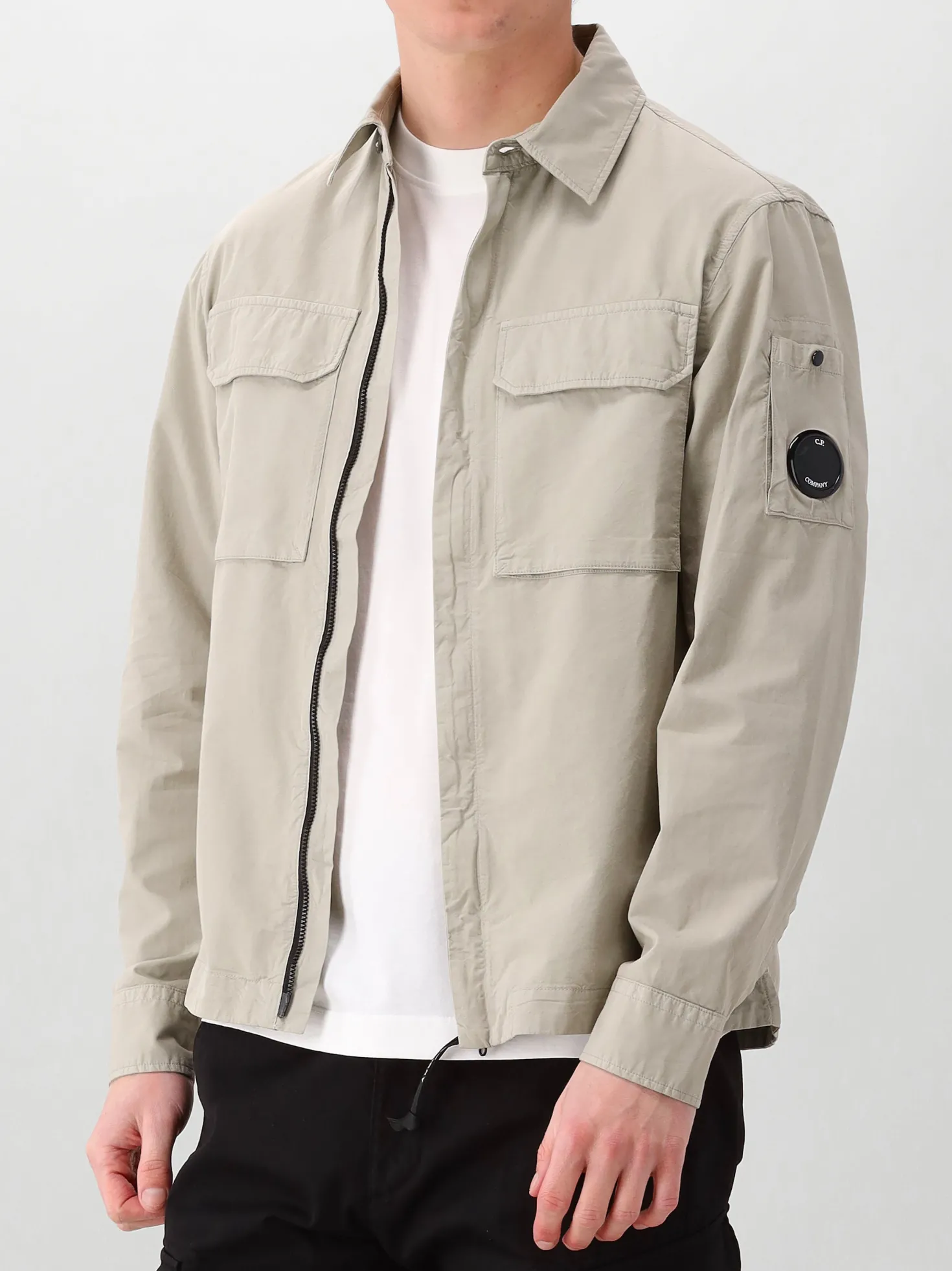 CP Company Overshirt Grijs Zipped Lens
