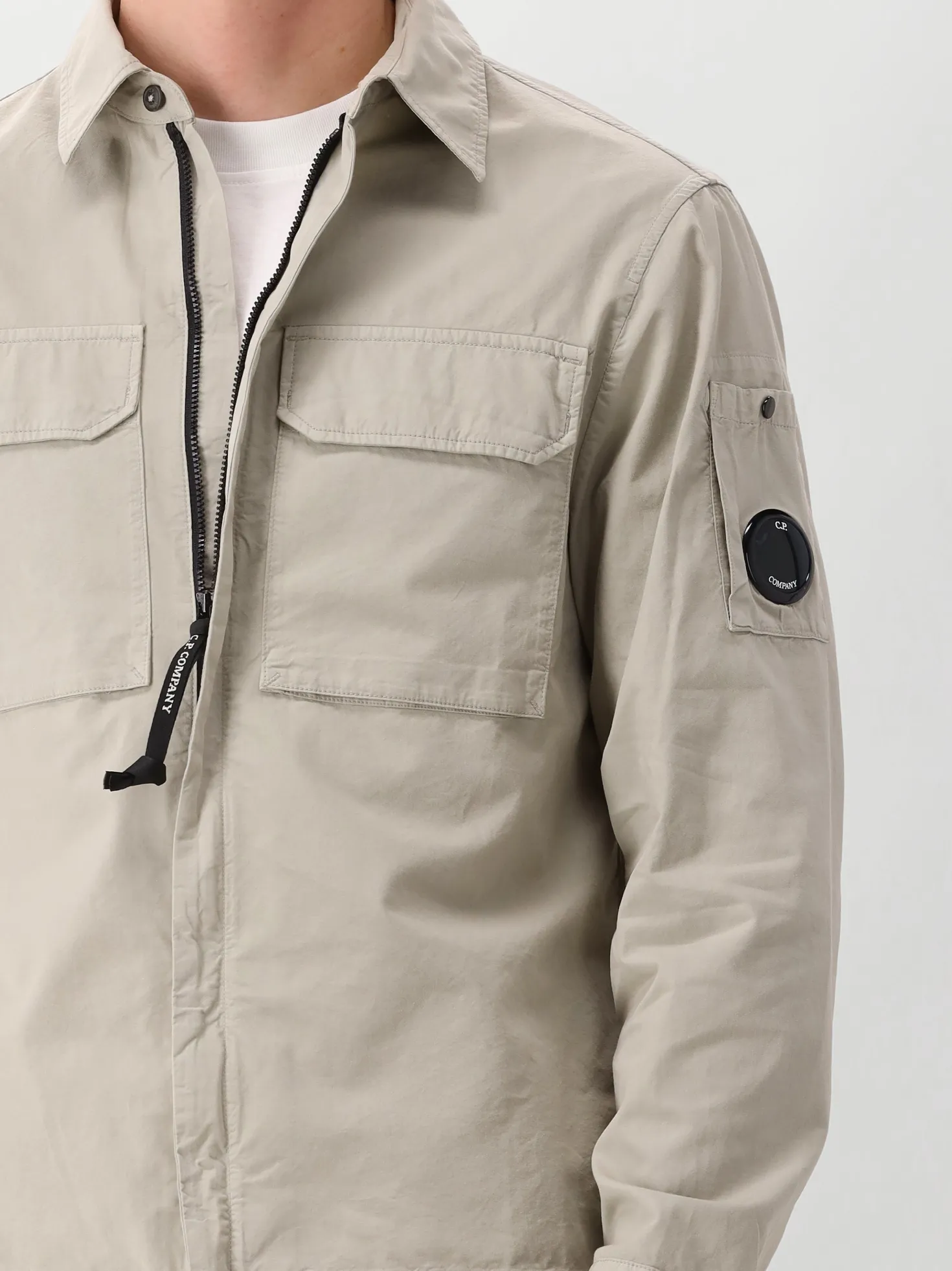 CP Company Overshirt Grijs Zipped Lens