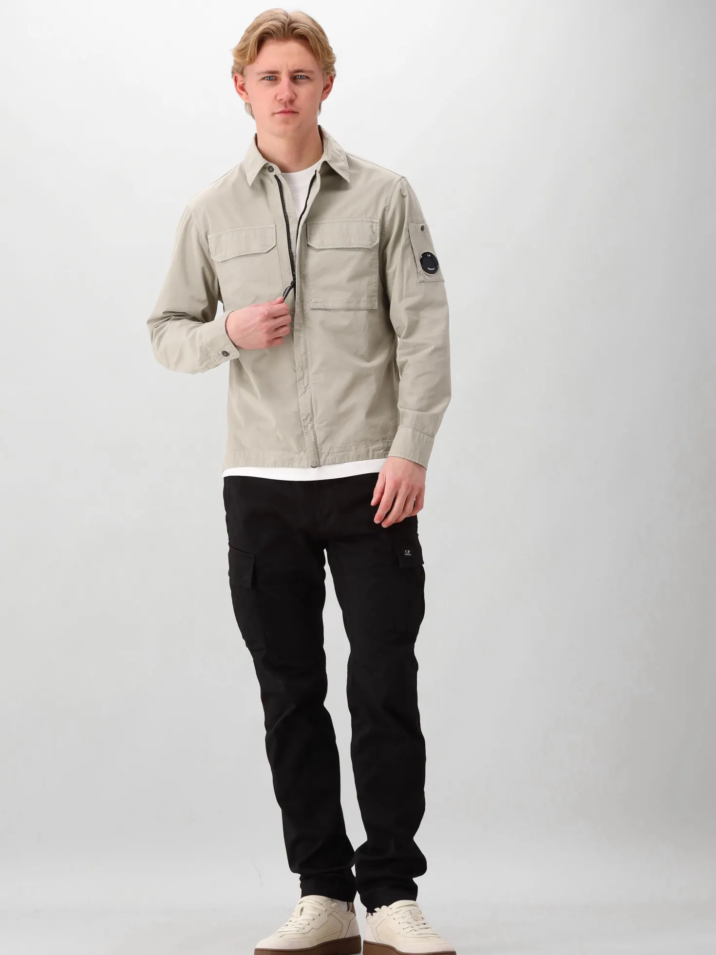 CP Company Overshirt Grijs Zipped Lens
