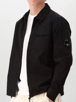 CP Company Overshirt Zwart Zipped Lens