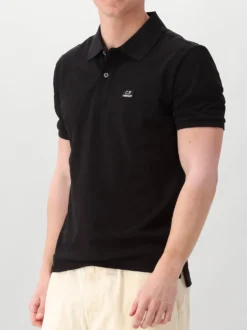 CP Company Polo Zwart Stretch Piquet
