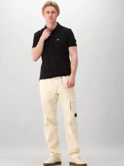 CP Company Polo Zwart Stretch Piquet