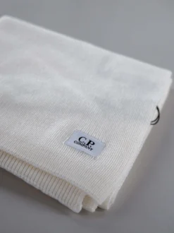 C.P. Company Sjaal Wit Extrafine Merino Wool