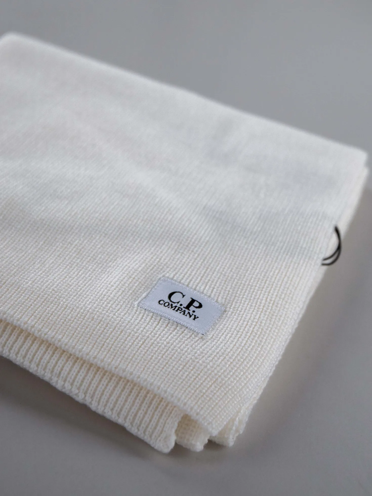 C.P. Company Sjaal Wit Extrafine Merino Wool