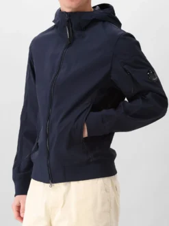 CP Company Softshell Blauw Hooded Lens Jacket