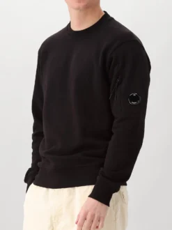 CP Company Sweater Zwart Crewneck Lens