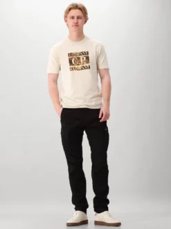 CP Company T-Shirt Beige Logo T-Shirt