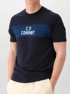 CP Company T-Shirt Blauw Striped