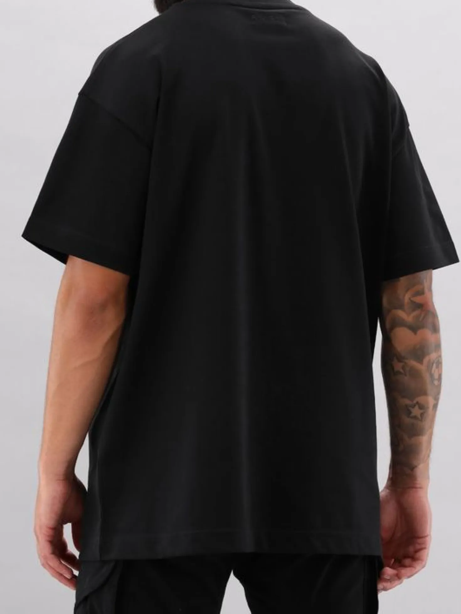 Flaneur Printed Logo Tee Black