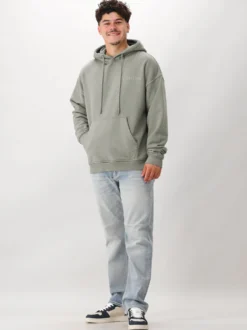 Flâneur Hoodie Groen Double Logo Washed Hoodie