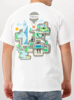 Flâneur T-shirt Wit Festival Map