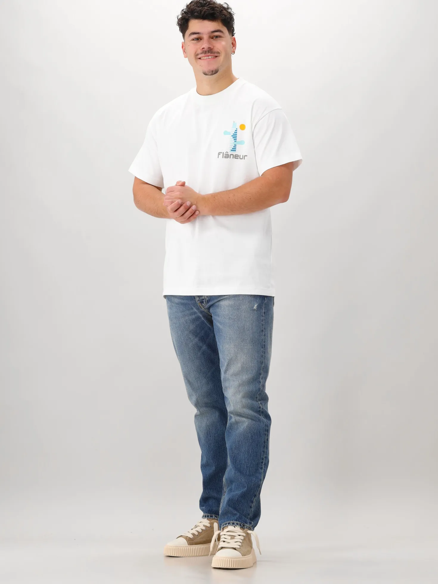 Flâneur T-shirt Wit Festival Map