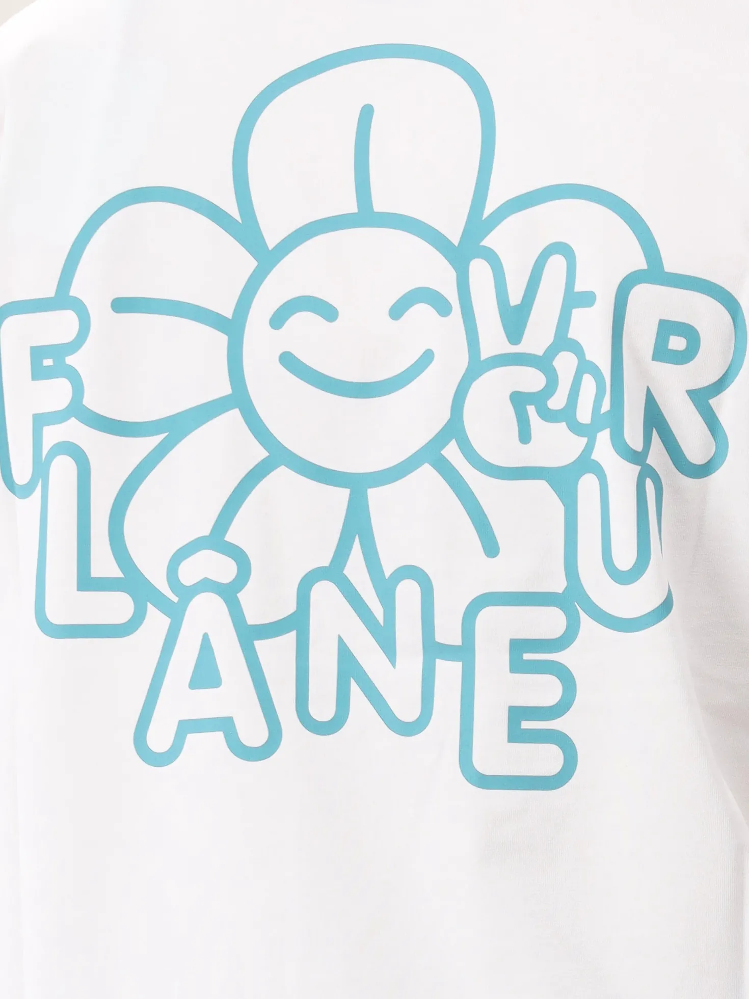 Flâneur T-shirt Wit Happy Flower