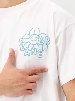 Flâneur T-shirt Wit Happy Flower