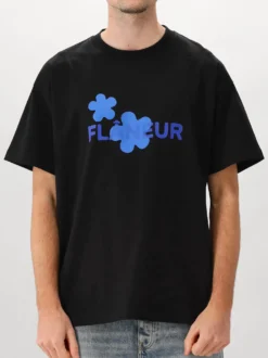Flâneur T-shirt Zwart Organic Flower