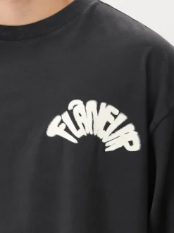 Flâneur T-shirt Zwart Sounds Good Washed