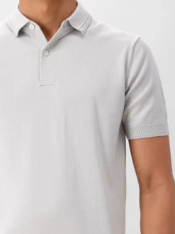 Genti Gebreide Polo Grijs