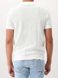 Genti Gebreide Polo Wit