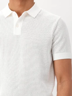 Genti Gebreide Polo Wit