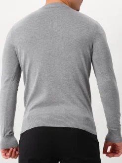 Genti Gebreide Trui Grijs Round Ls