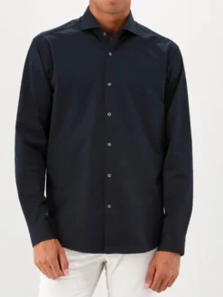 Genti Overhemd Donkerblauw RAF Fashion Fit