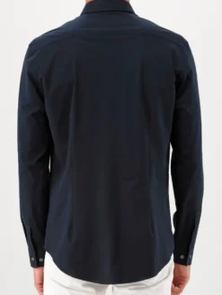 Genti Overhemd Donkerblauw RAF Fashion Fit