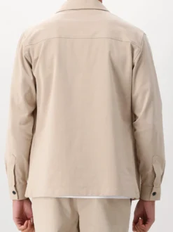 Genti Overshirt Beige Oaks Shirt Jacket Zip