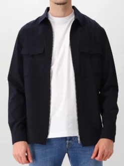 Genti Overshirt Blauw Oaks Shirt Jacket Zip