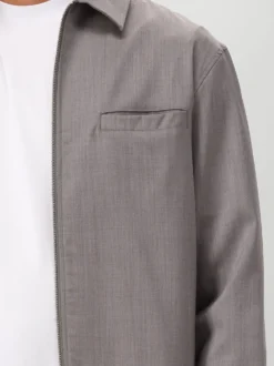 Genti Overshirt Grijs Cos Shirt Jacket Zip