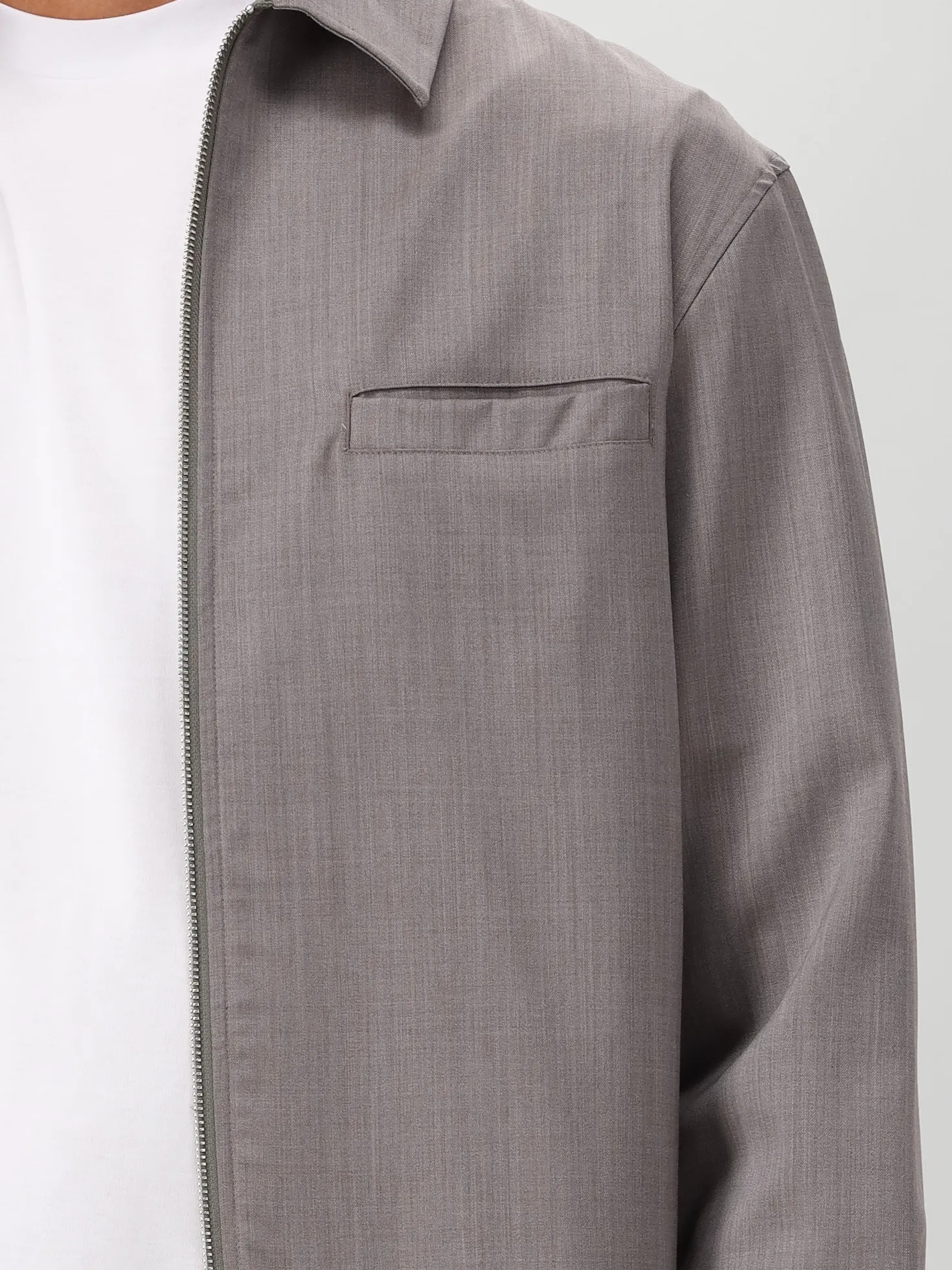 Genti Overshirt Grijs Cos Shirt Jacket Zip