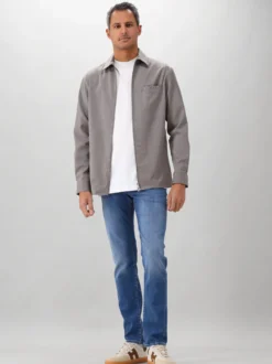 Genti Overshirt Grijs Cos Shirt Jacket Zip