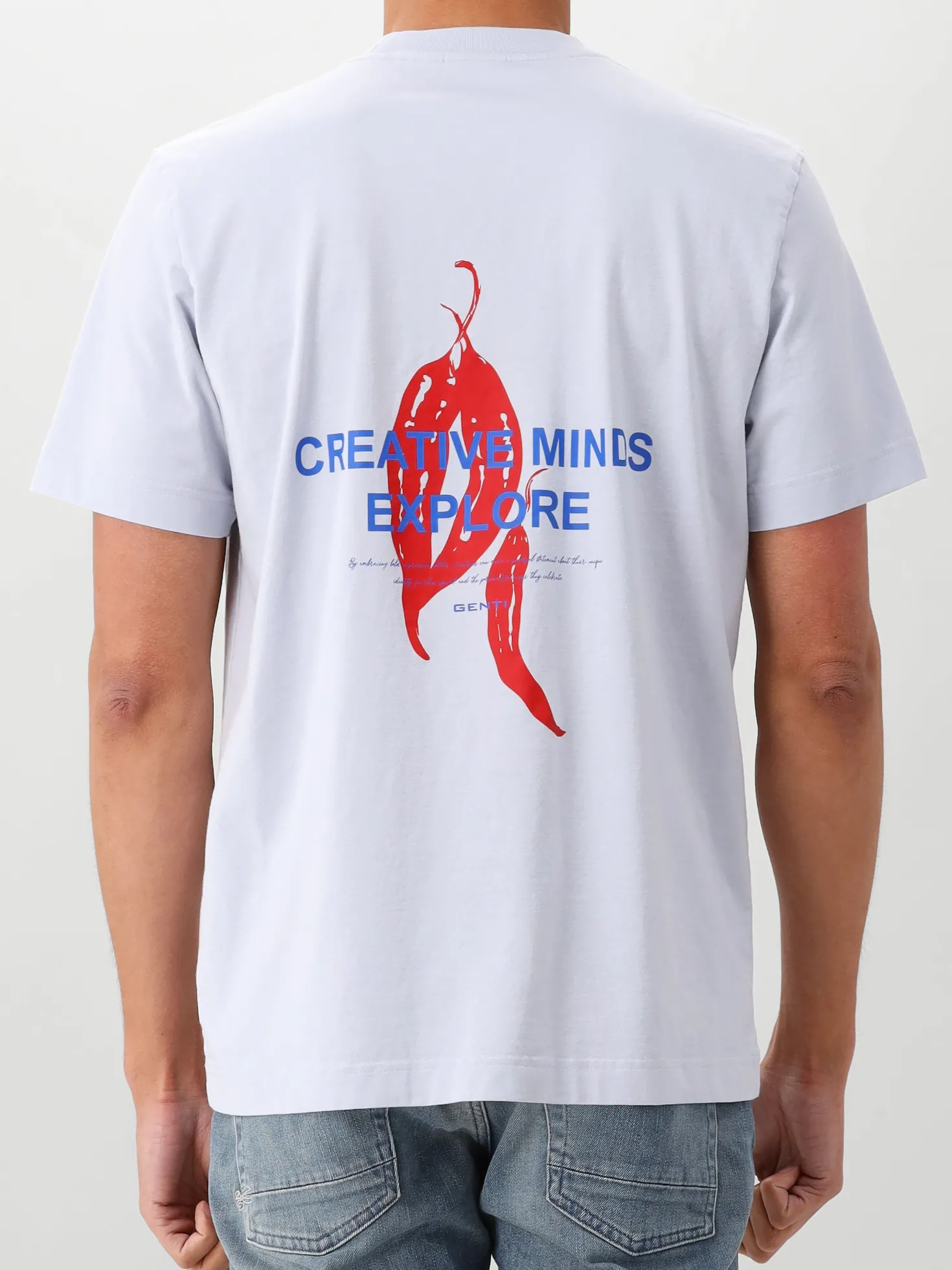 Genti T-shirt Blauw SS