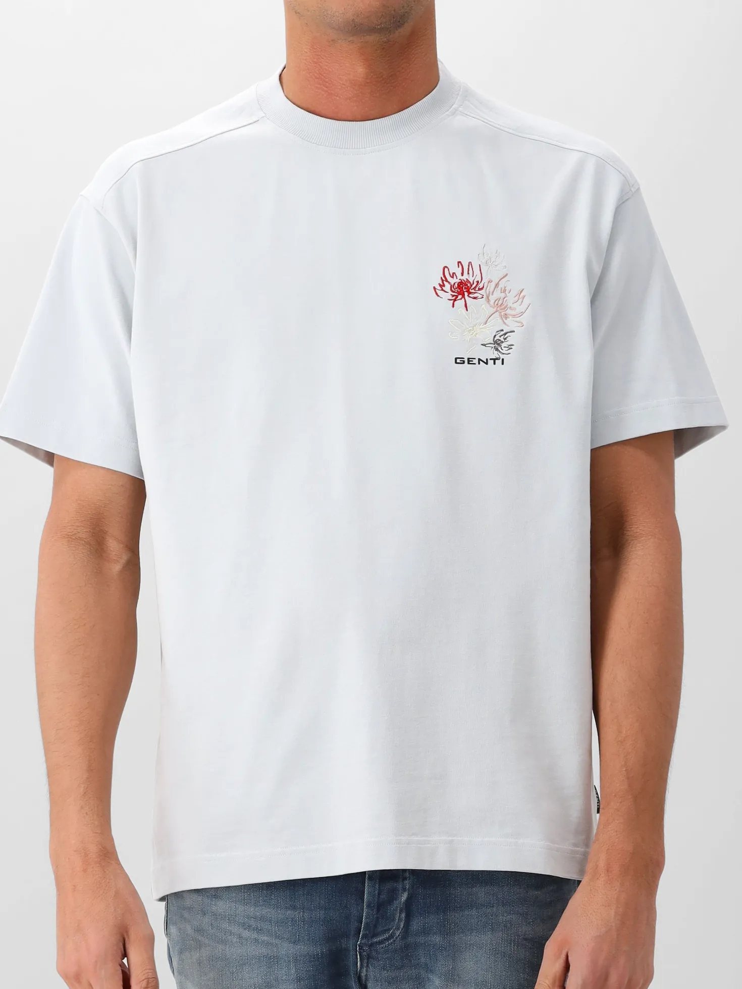 Genti T-shirt Blauw SS