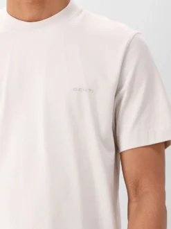 Genti T-shirt Gebroken Wit/Grijs SS