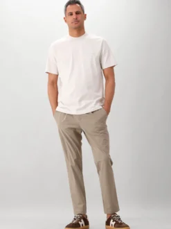 Genti T-shirt Gebroken Wit/Grijs SS